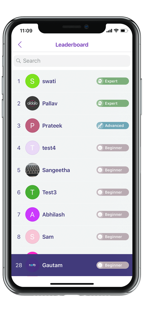 event app leaderboard