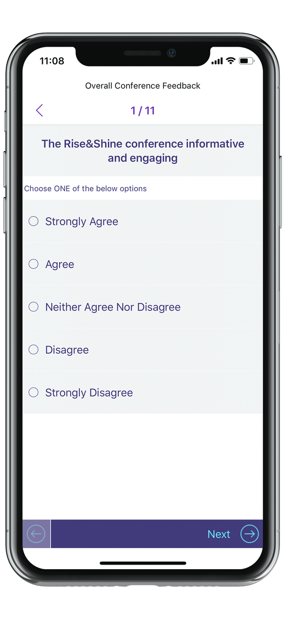 event apps survey and feedback